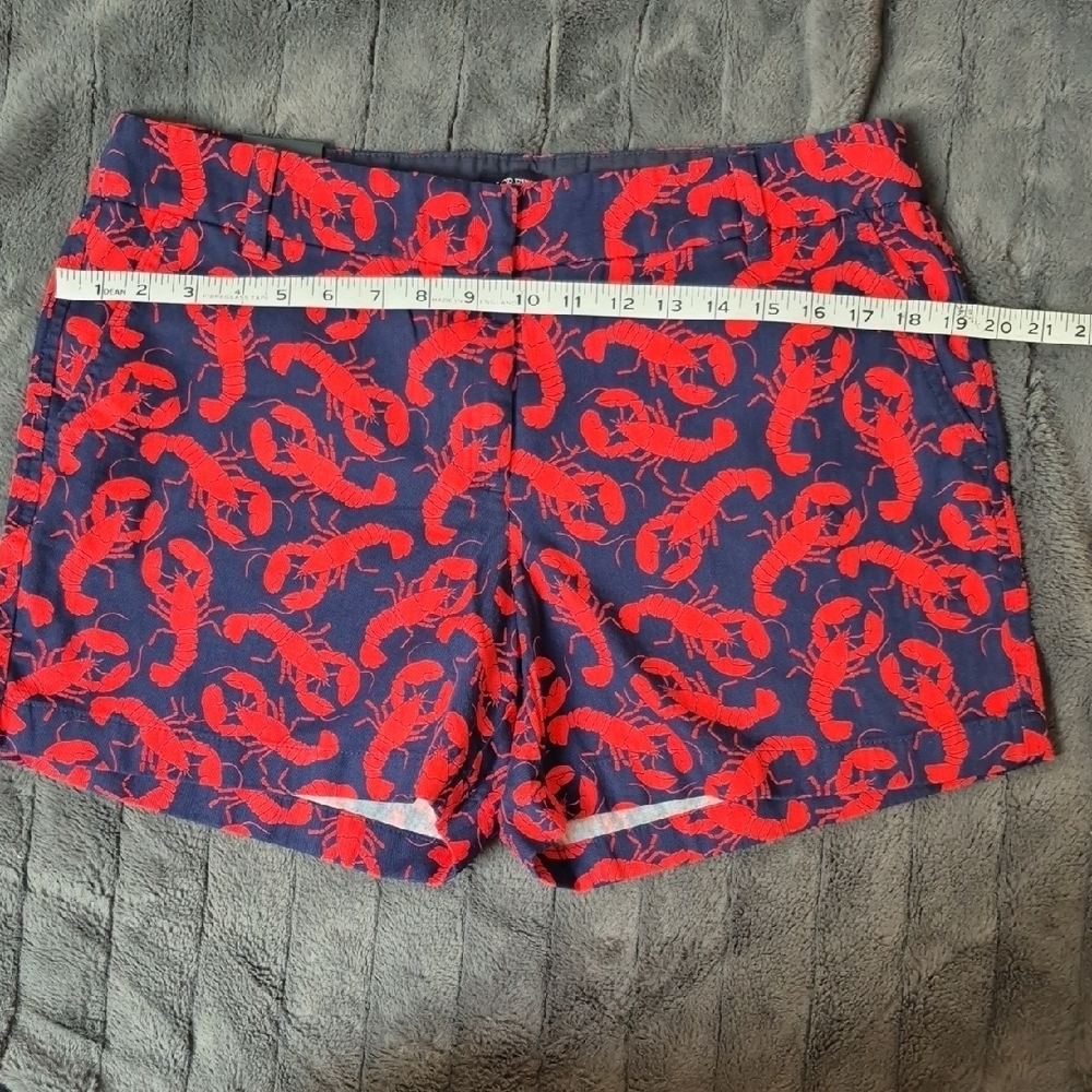 J. Crew 5 Inch Size 12 Lobster Print Women's Shorts, New With Tags - Picture 10 of 12